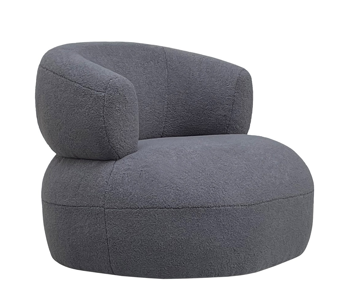 Luna Occasional Chair in Boucle Grey By Libra | Style Our Home