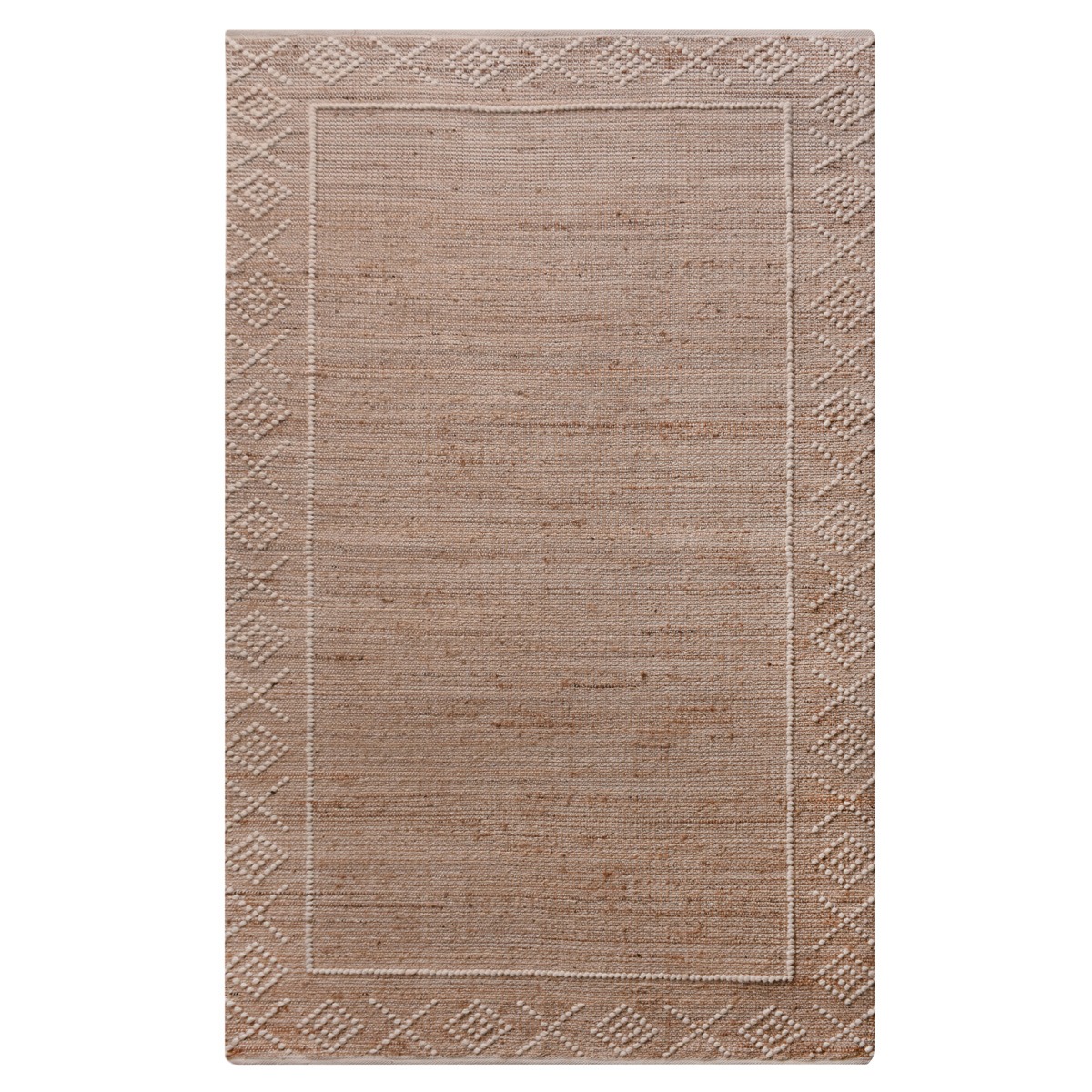 Templin Hand Woven Natural & Ivory 160x230cm Jute and Wool Rug By Libra | Style Our Home