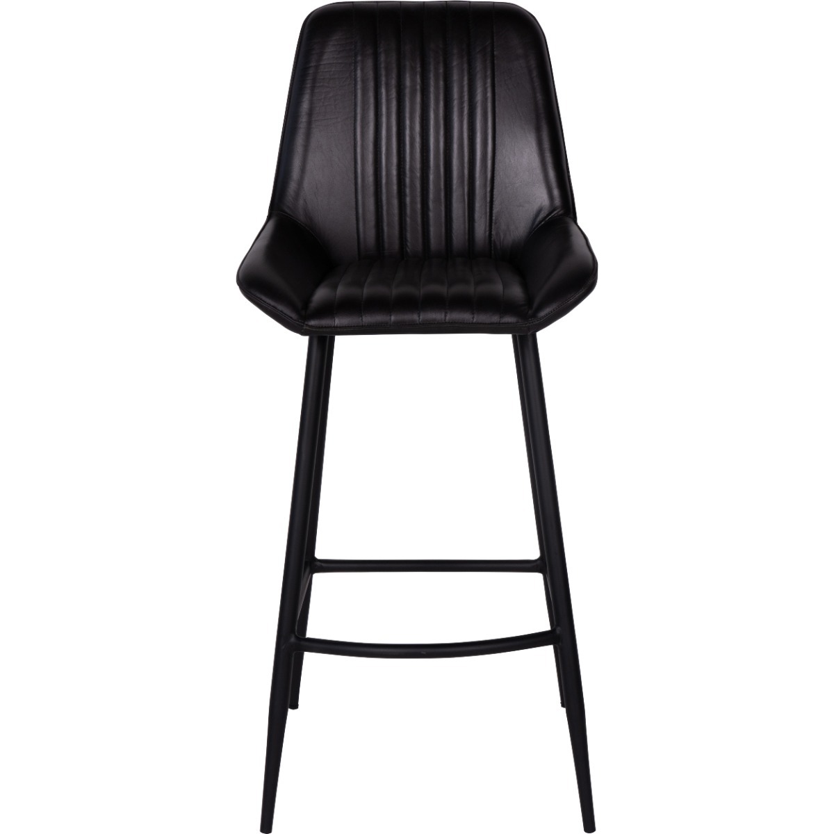 Pembroke Charcoal Leather Bar Stool (a pair) by Libra | Style Our Home 