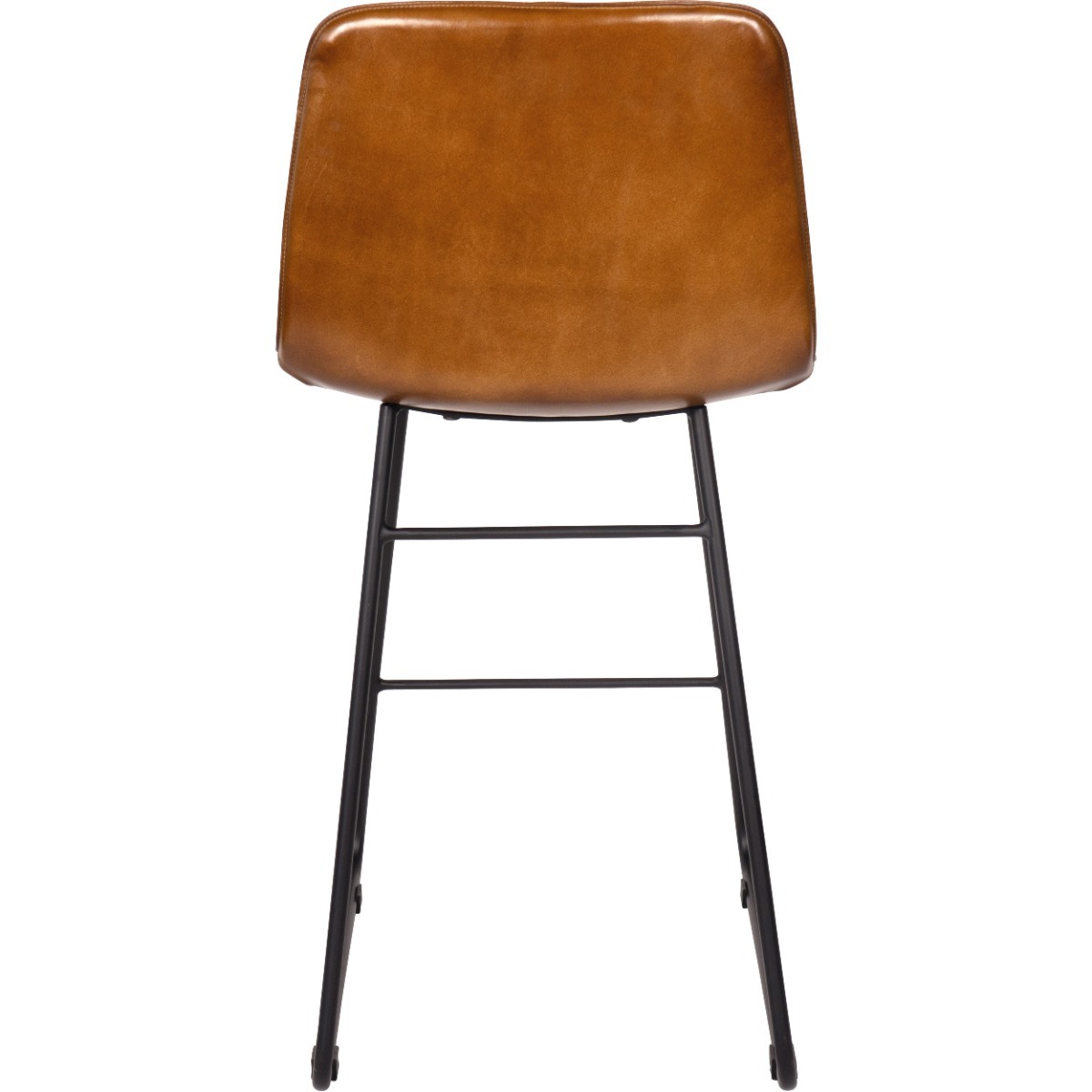 Robinson Brown Leather Bar Stool (a pair) by Libra | Style Our Home