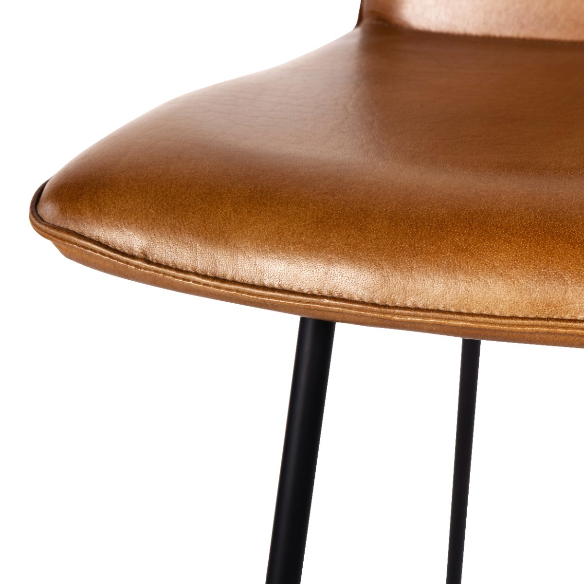 Robinson Brown Leather Bar Stool (a pair) by Libra | Style Our Home
