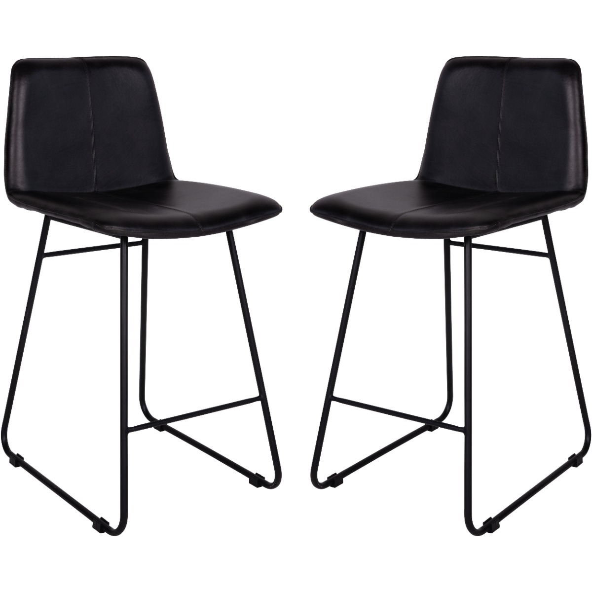 Robinson Leather Bar Stools (a pair) by Libra | Style Our Home