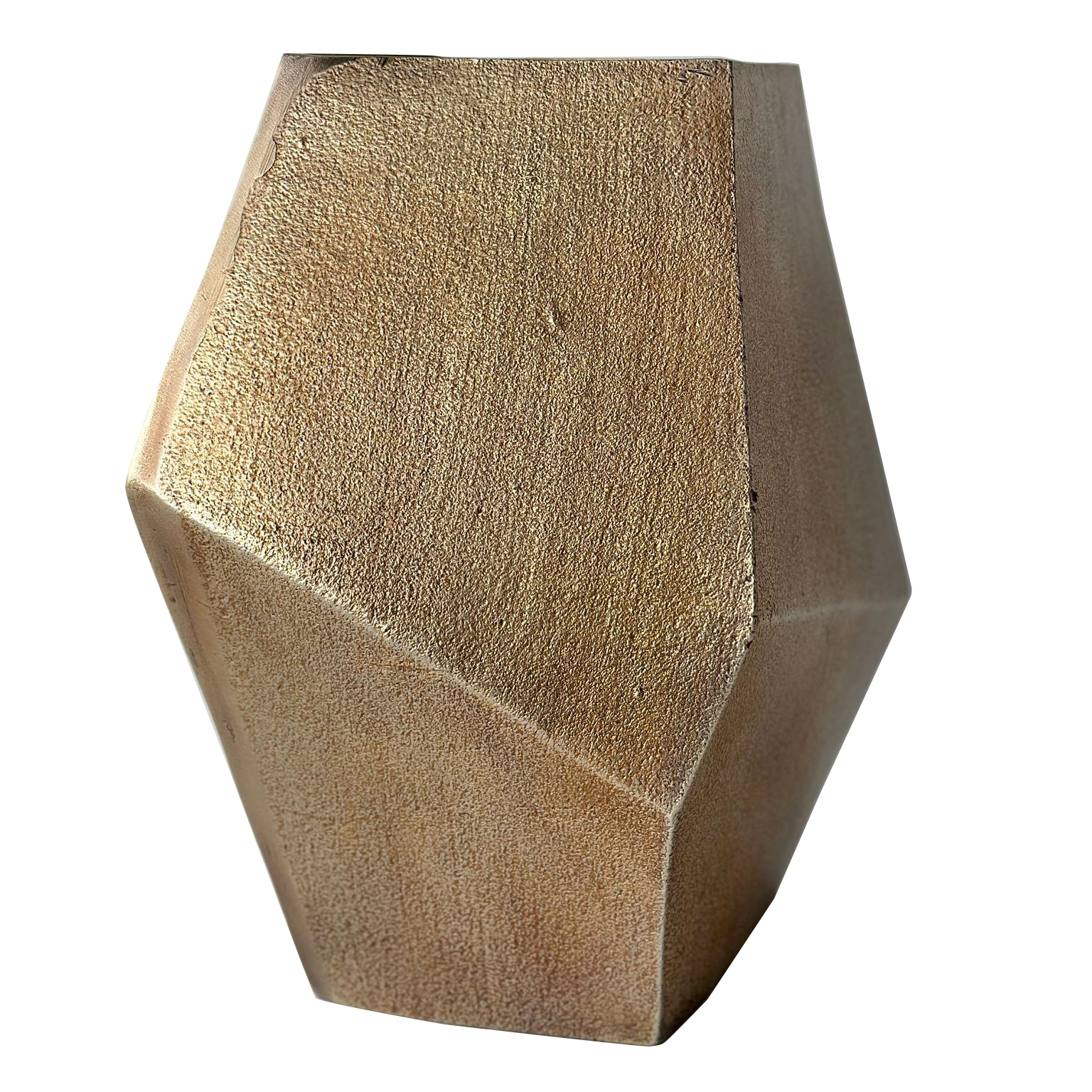 Cast Aluminium Faceted Brass Antique Vase 34cm by Ora Designs | Style Our Home