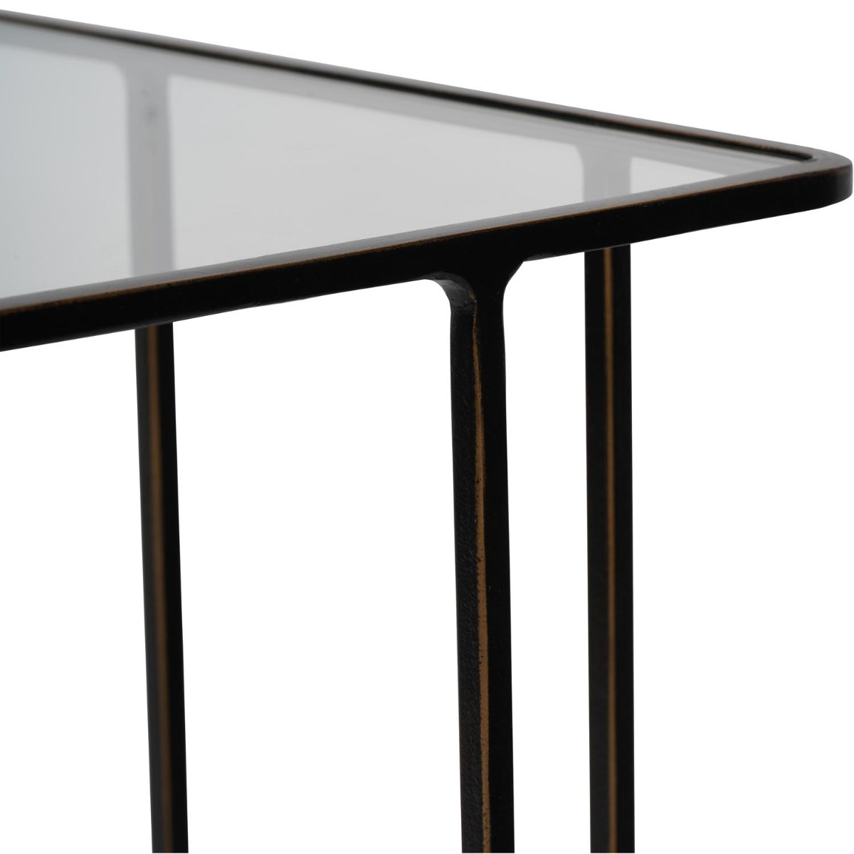 Salzburg Set of 2 Glass and Metal Side Tables Dk Bronze by Libra Designs | Style Our Home
