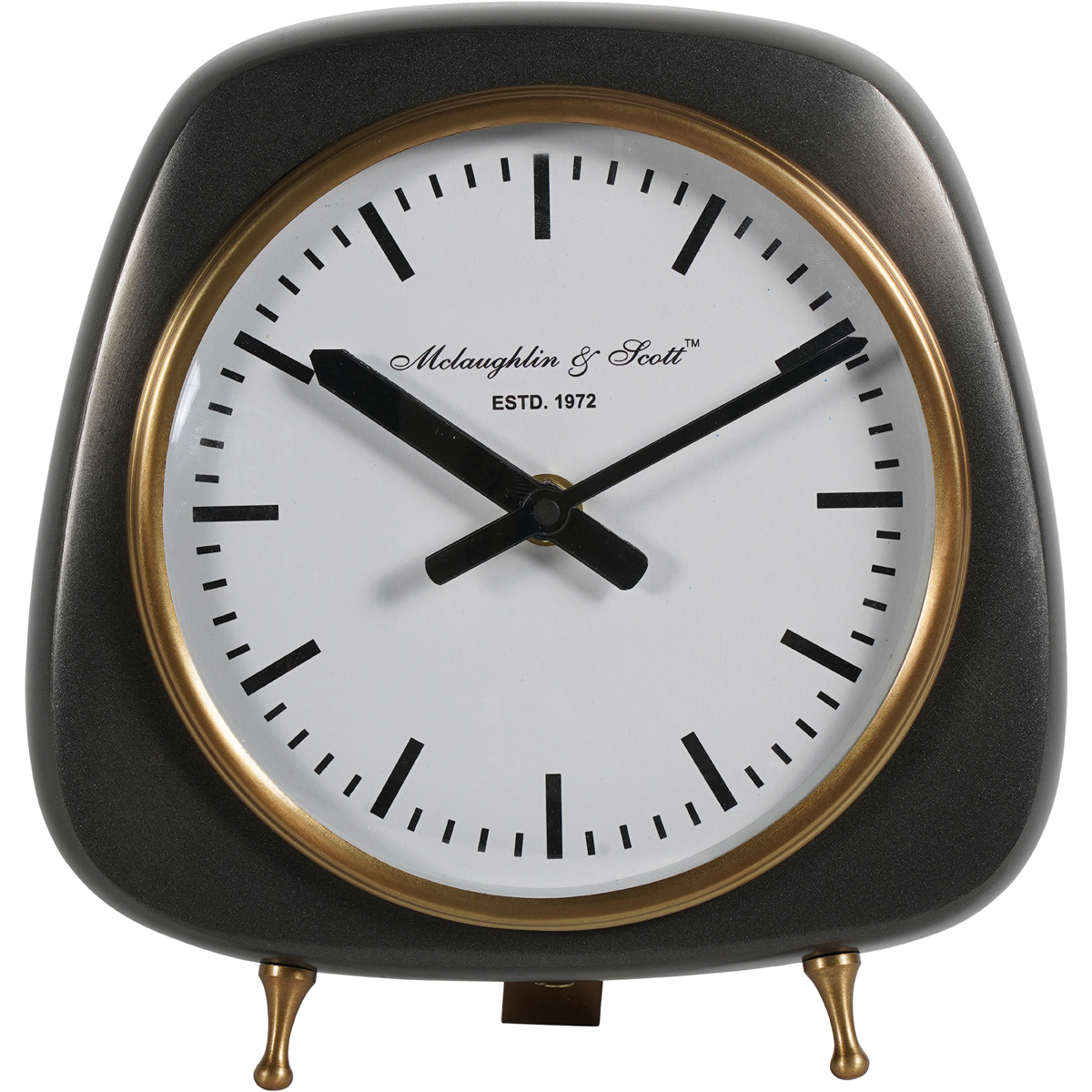 Mid Century Style Aluminium Table Clock Small 20cm by Libra Designs | Style Our Home