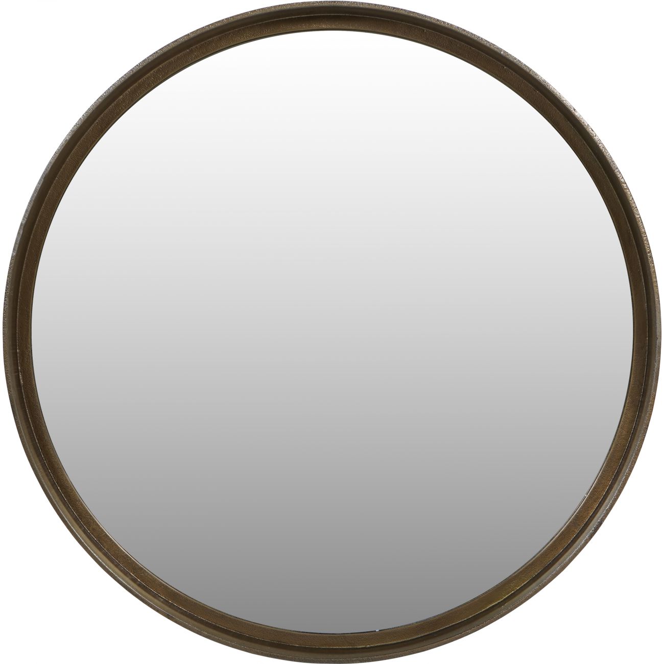 Ozar Brass Textured Round Mirror 100cm by Ora Designs | Style Our Home