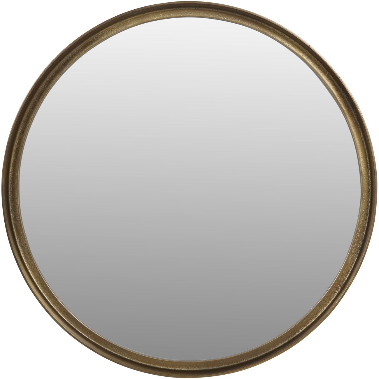 Ozar Brass Textured Round Mirror 80cm by Ora Designs | Style Our Home