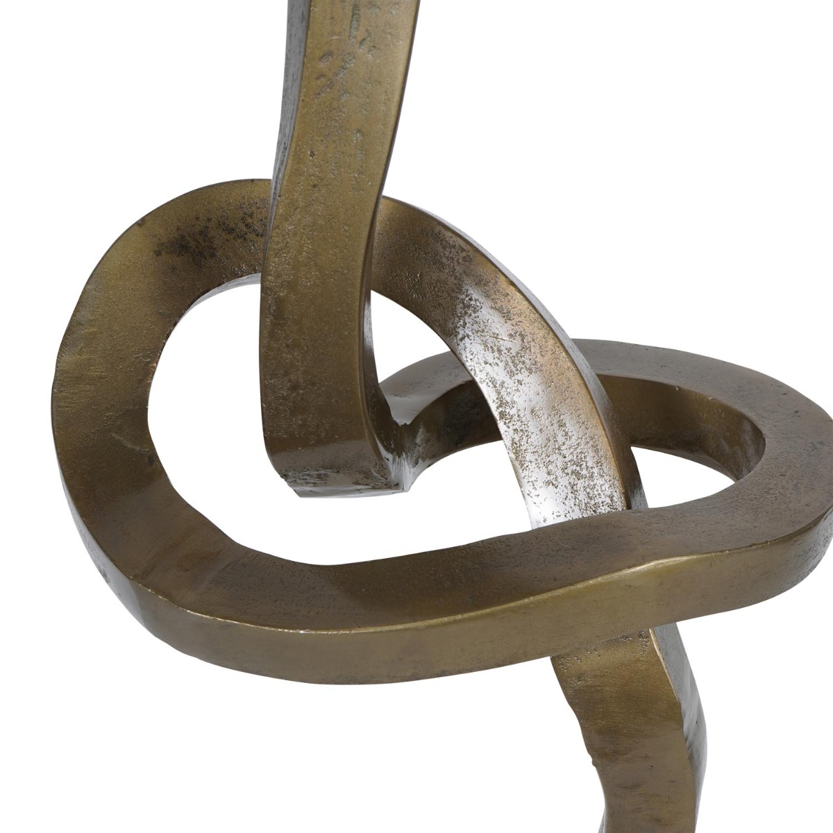 Charlie Textured Brass Aluminium Abstract Sculpture by Libra Designs | Style Our Home
