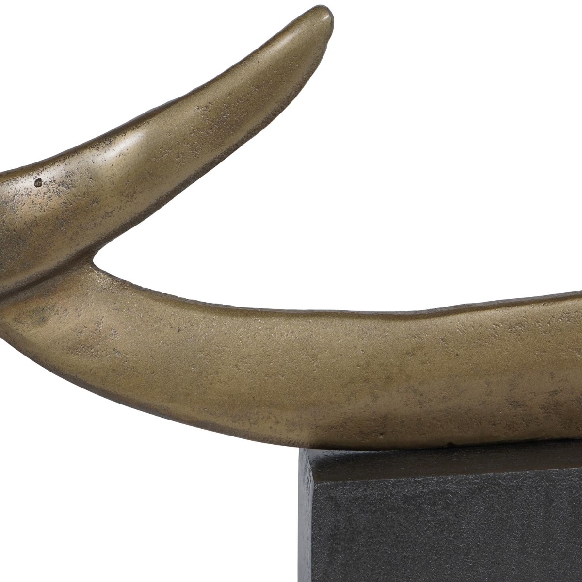 Isla Small Textured Brass Aluminium Abstract Sculpture by Libra Designs | Style Our Home
