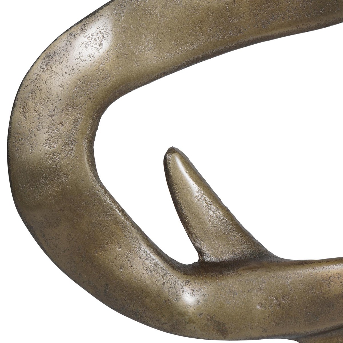 Isla Small Textured Brass Aluminium Abstract Sculpture by Libra Designs | Style Our Home
