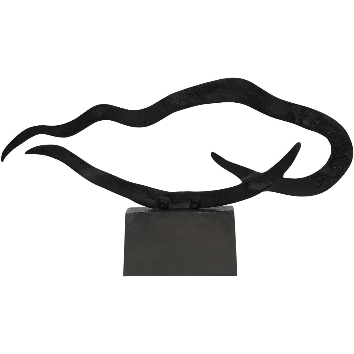 Isla Large Textured Black Aluminium Abstract Sculpture by Libra Designs | Style Our Home
