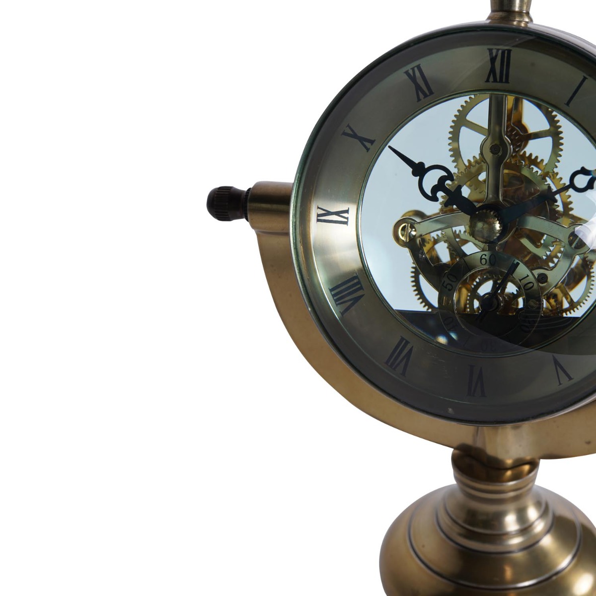 Columbia Antique Brass Finish Mantle Clock by Libra Designs | Style Our Home
