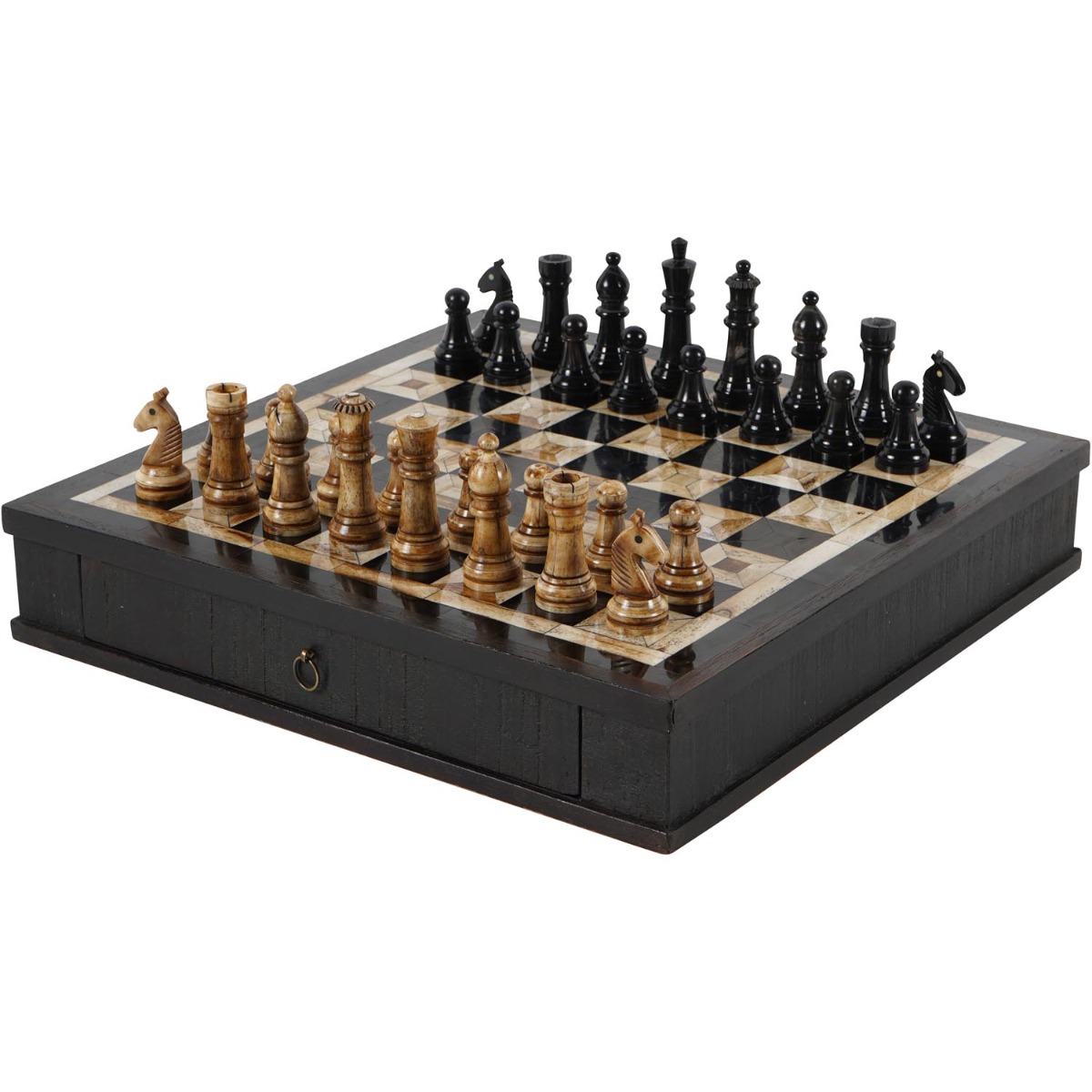 Heritage Luxury Chess Set with Drawer by Libra Designs | Style Our Home
