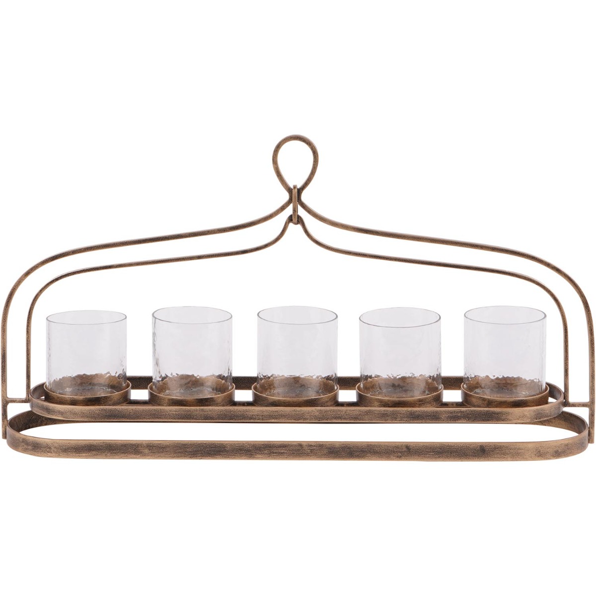 Laura Ashley Aged Gold Loop Five Votive Holder by Libra Designs | Style Our Home
