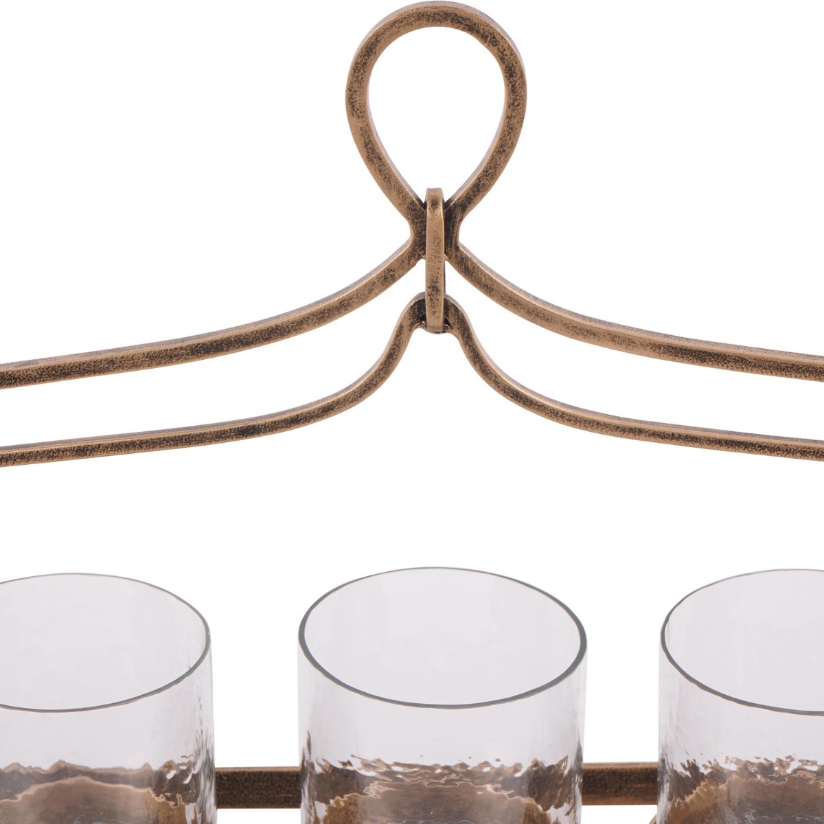 Laura Ashley Aged Gold Loop Five Votive Holder by Libra Designs | Style Our Home
