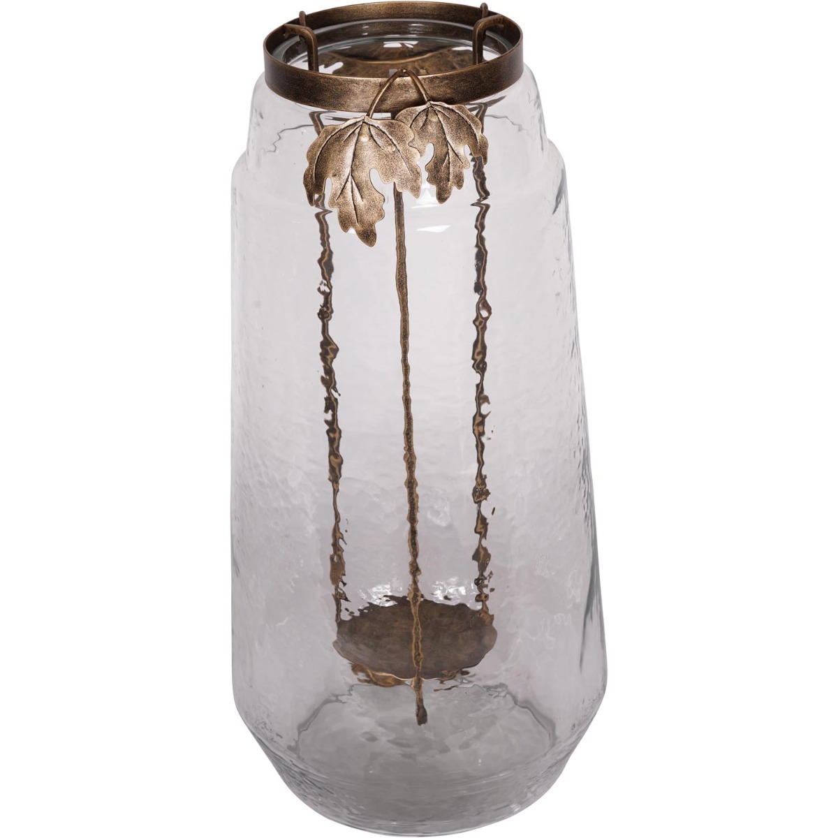 Laura Ashley Extra Large Leaf Bottle Hurricane by Libra Designs | Style Our Home
