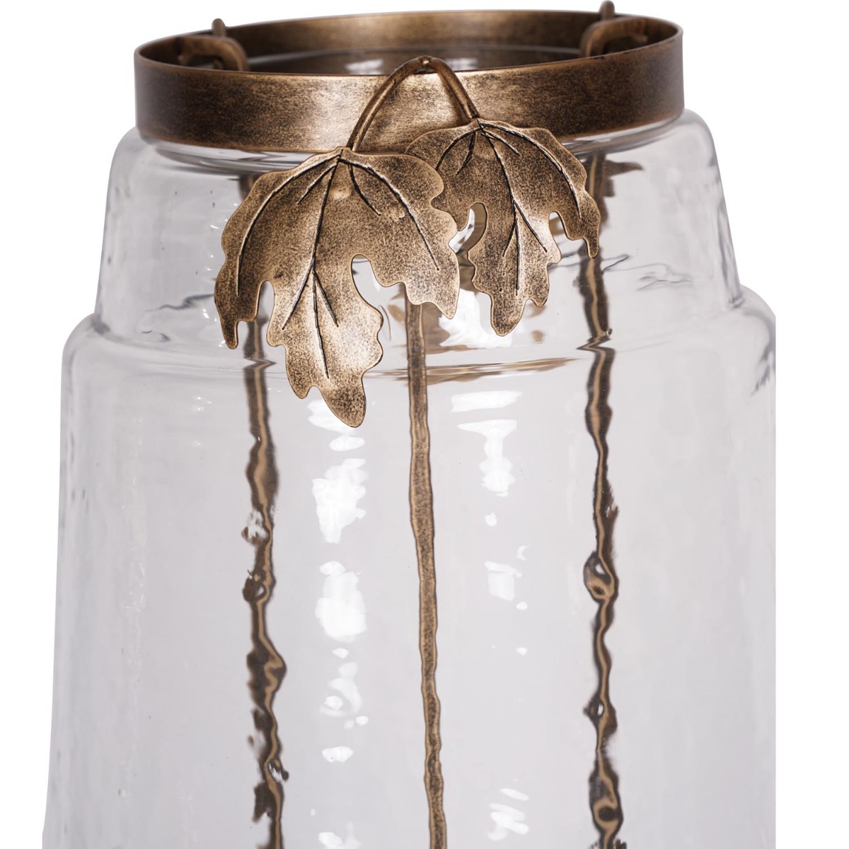 Laura Ashley Extra Large Leaf Bottle Hurricane by Libra Designs | Style Our Home

