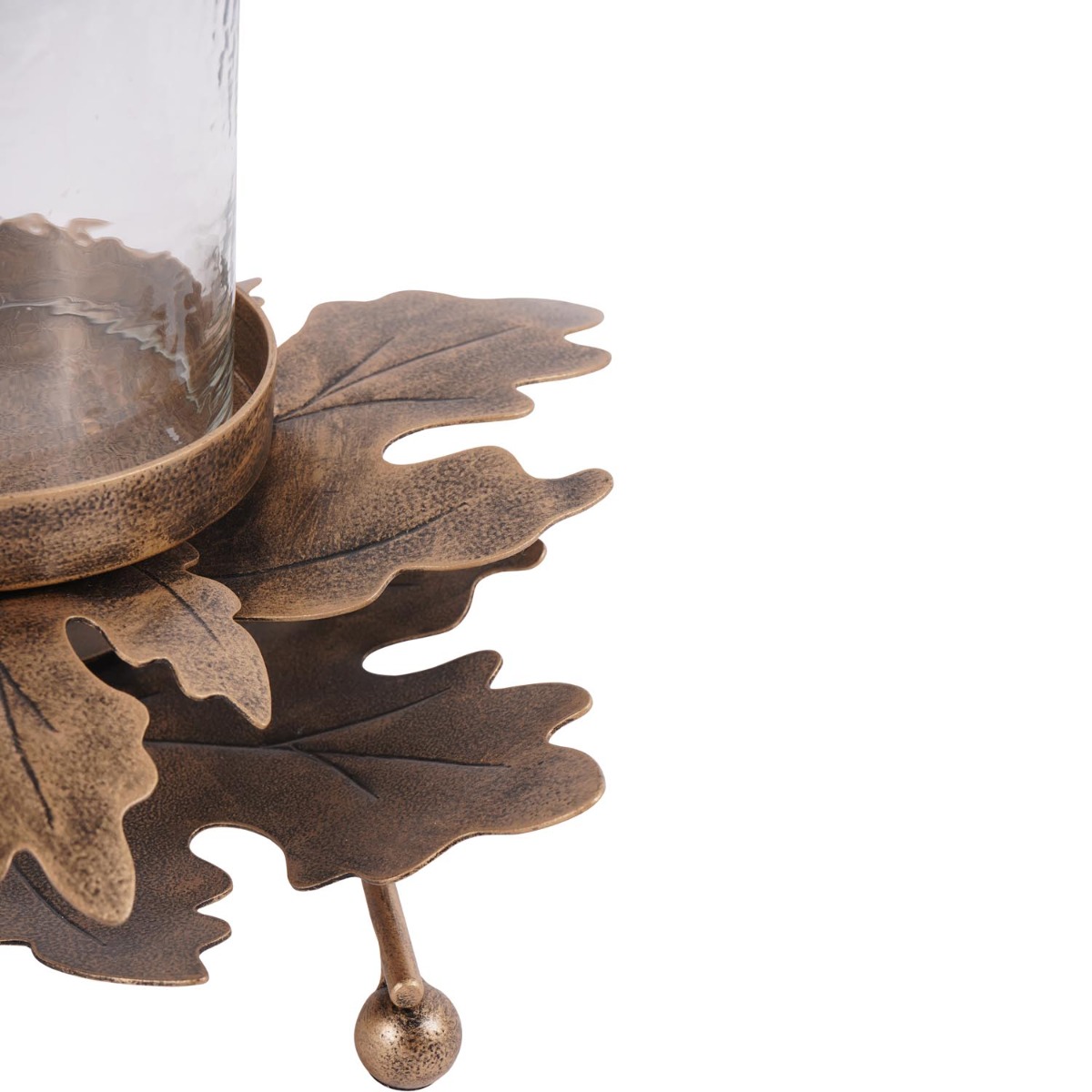 Laura Ashley Corrina Leaf Triple Votive Candleholder by Libra Designs | Style Our Home
