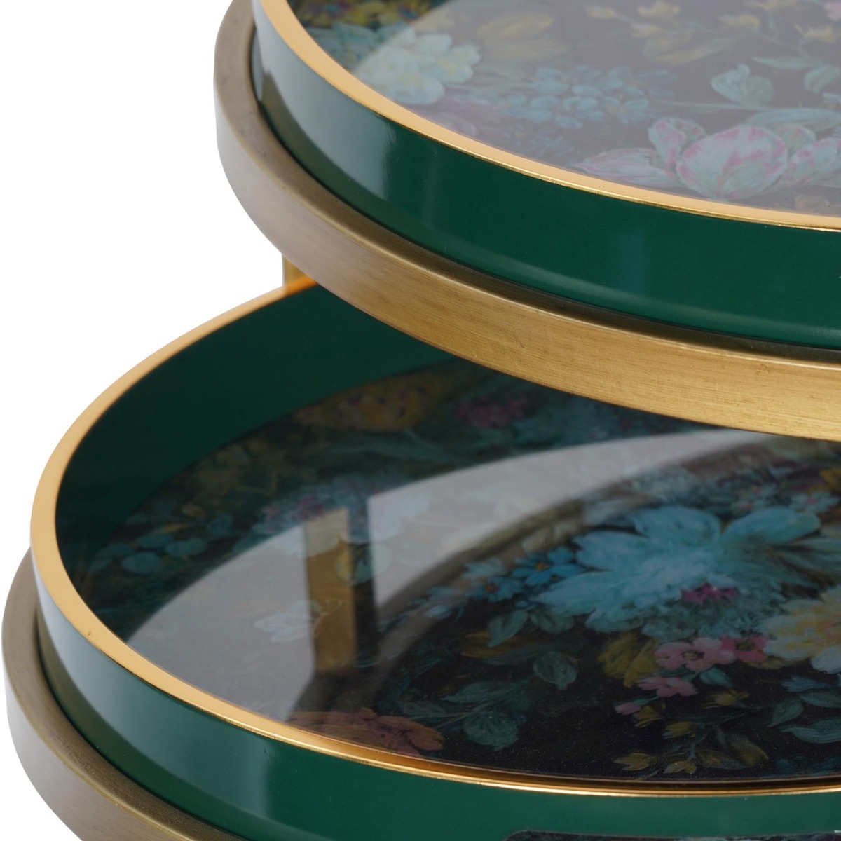 Laura Ashley Mathilde Floral Print Set Of 2 Side Tables by Libra Designs | Style Our Home
