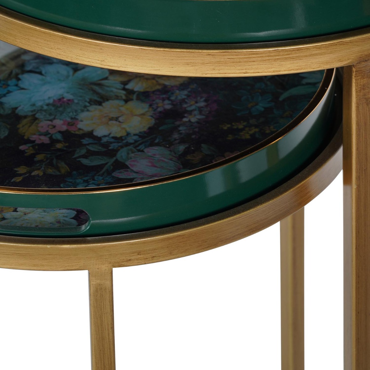 Laura Ashley Mathilde Floral Print Set Of 2 Side Tables by Libra Designs | Style Our Home
