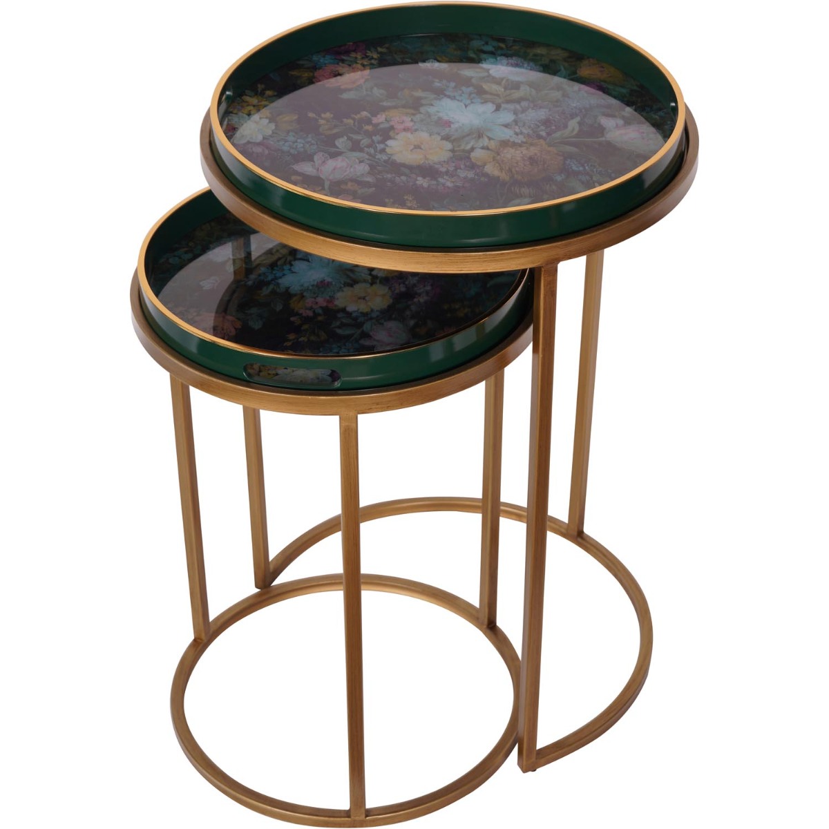 Laura Ashley Mathilde Floral Print Set Of 2 Side Tables by Libra Designs | Style Our Home
