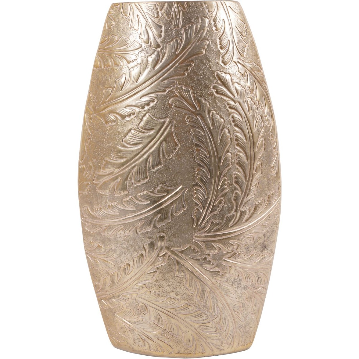 Laura Ashley Winspear Gold Leaf Embossed Oval Barrel Vase Large by Ora Designs | Style Our Home