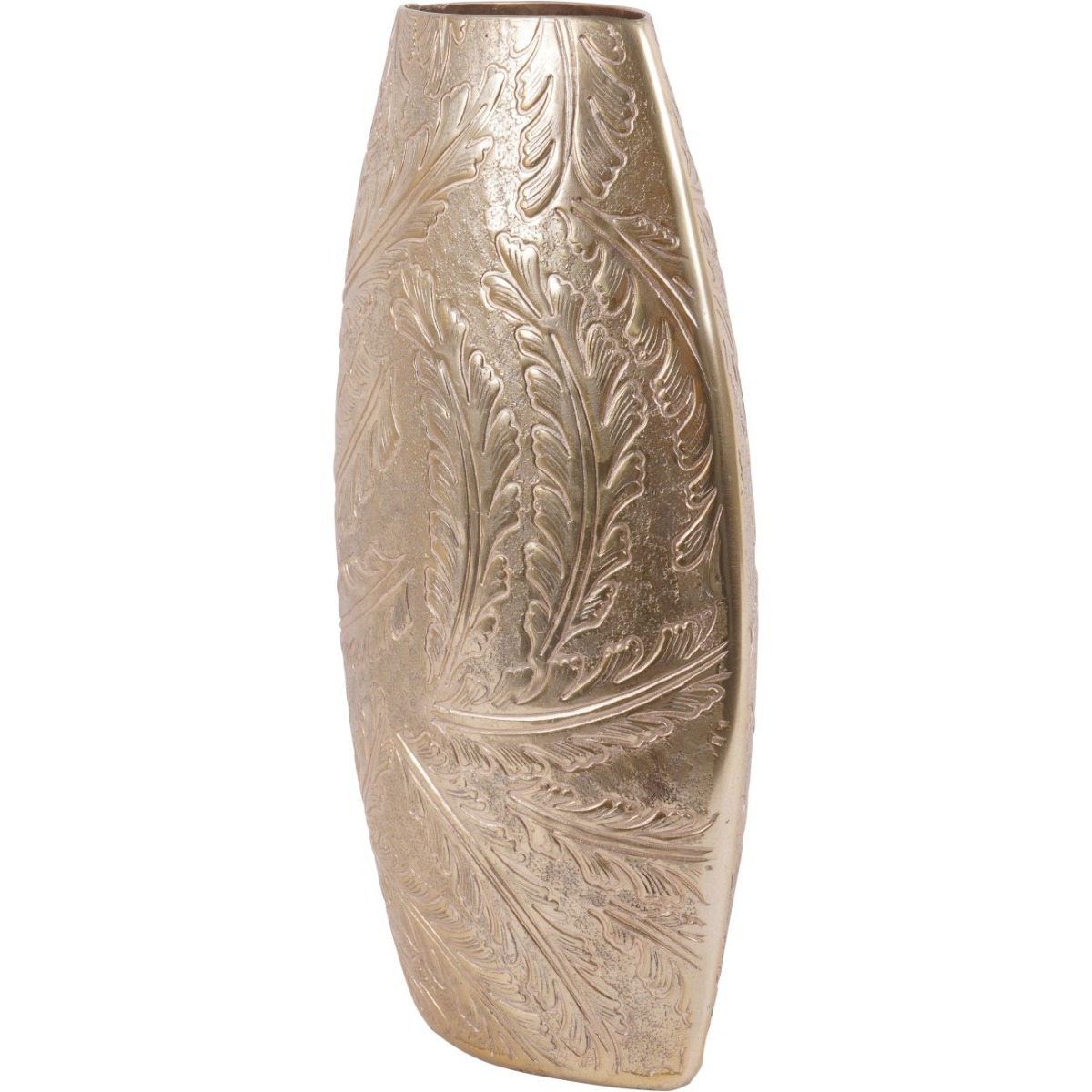 Laura Ashley Winspear Gold Leaf Embossed Oval Barrel Vase Large by Ora Designs | Style Our Home