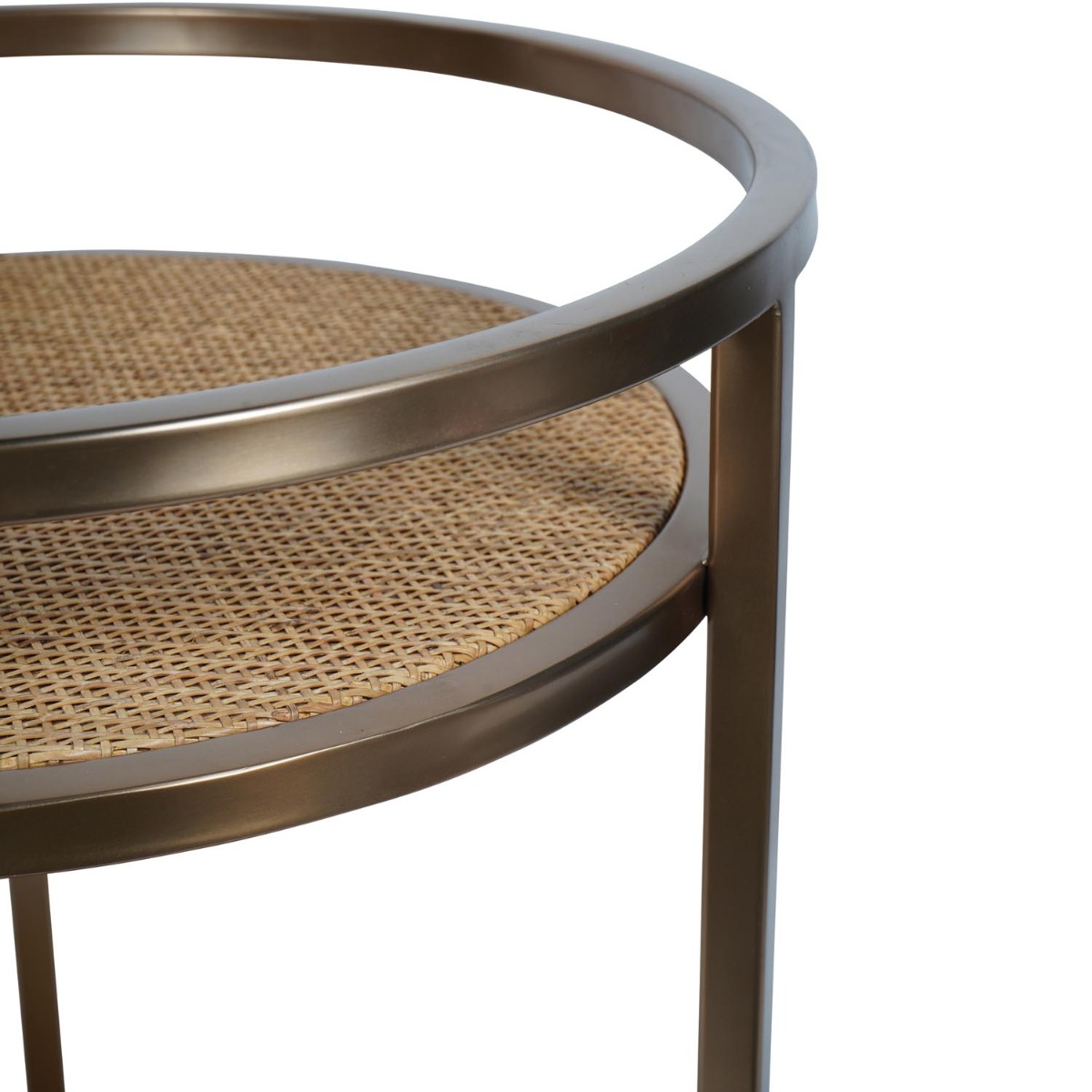 Rattan Dusky Gold Bar Trolley by Libra Designs | Style Our Home
