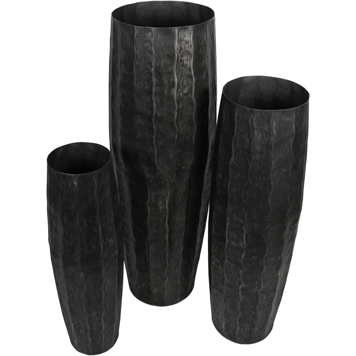 Holland Planters Set of Three Antique Pewter by Libra Designs | Style Our Home
