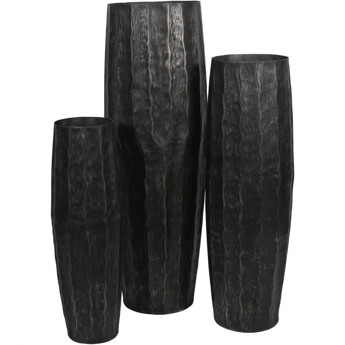 Holland Planters Set of Three Antique Pewter by Libra Designs | Style Our Home
