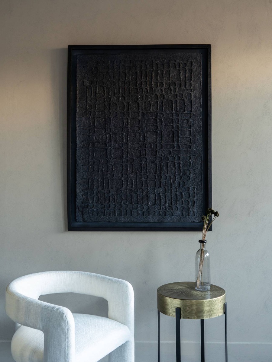 Trenton Large Black Wall Art Papier Mache 1 by Libra Designs | Style Our Home