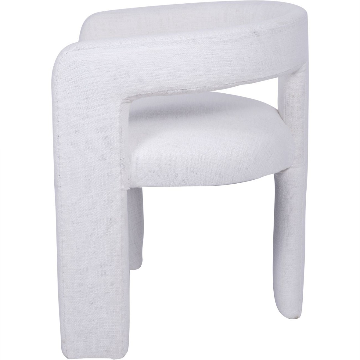 Ivory Fully Upholstered Slub Chair by Libra | Style Our Home