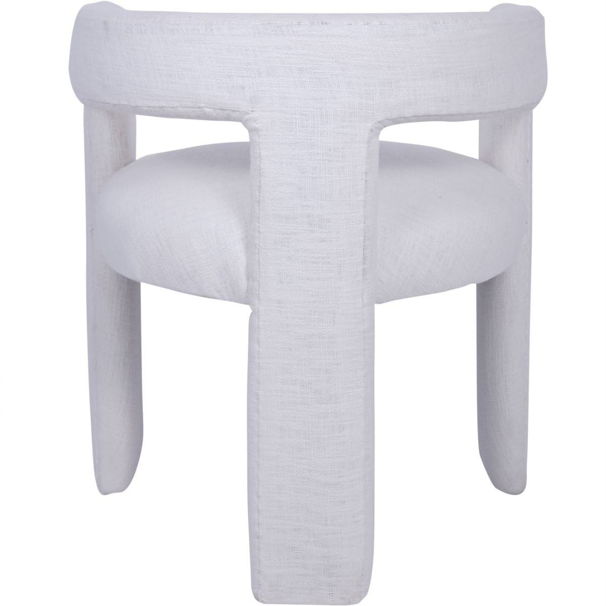 Ivory Fully Upholstered Slub Chair by Libra | Style Our Home