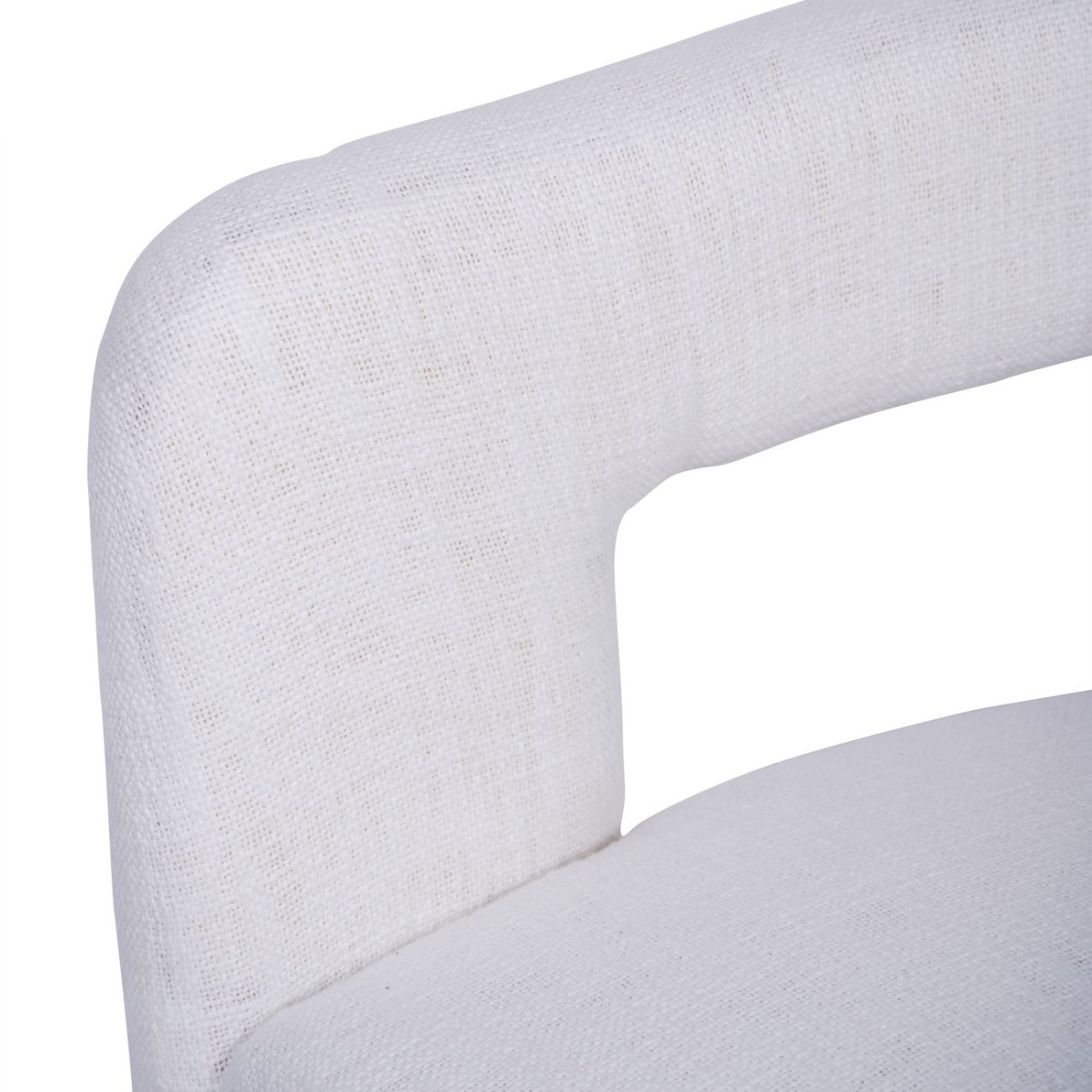 Ivory Fully Upholstered Slub Chair by Libra | Style Our Home