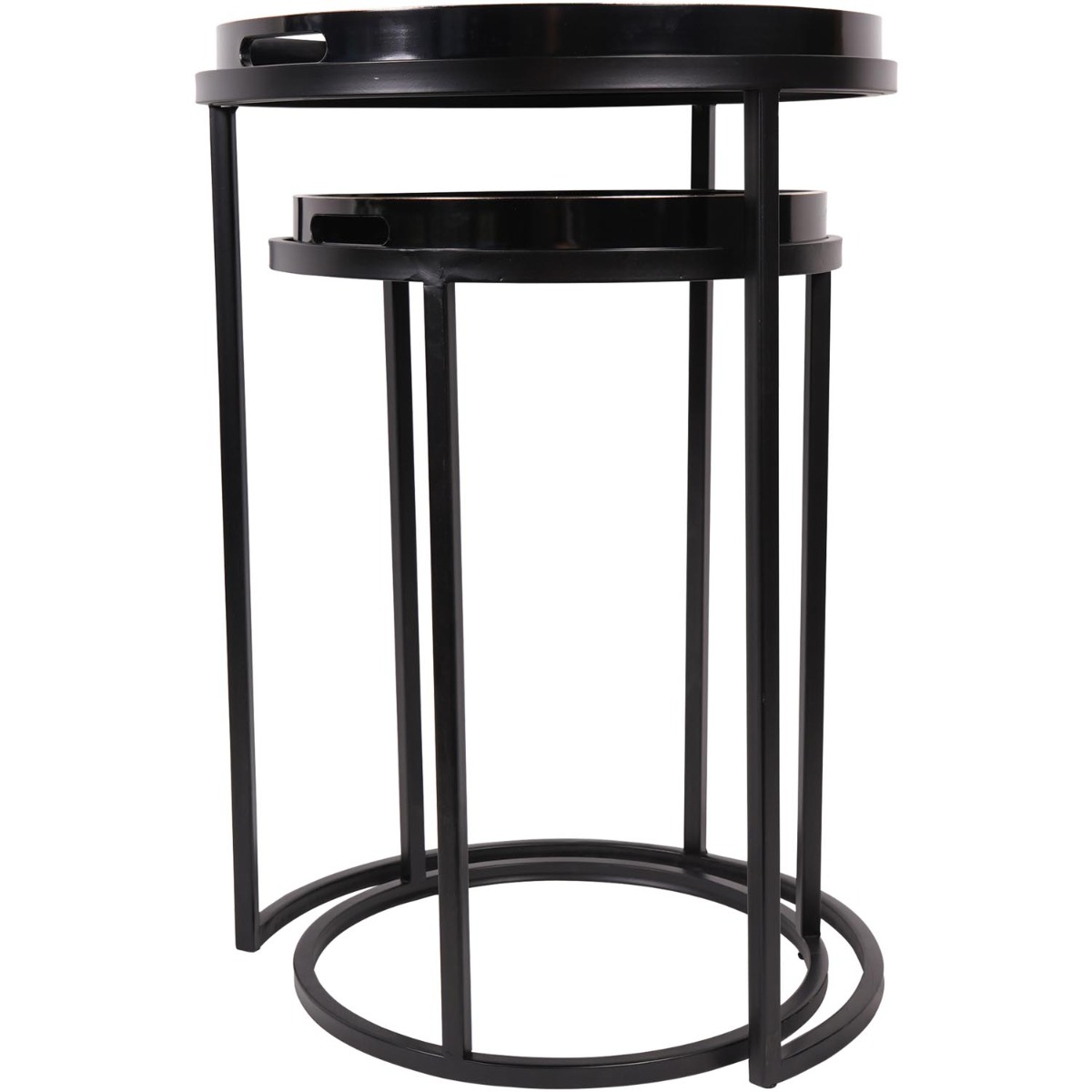 Squares Pattern Set Of 2 Side Tray Tables by Libra Designs | Style Our Home

