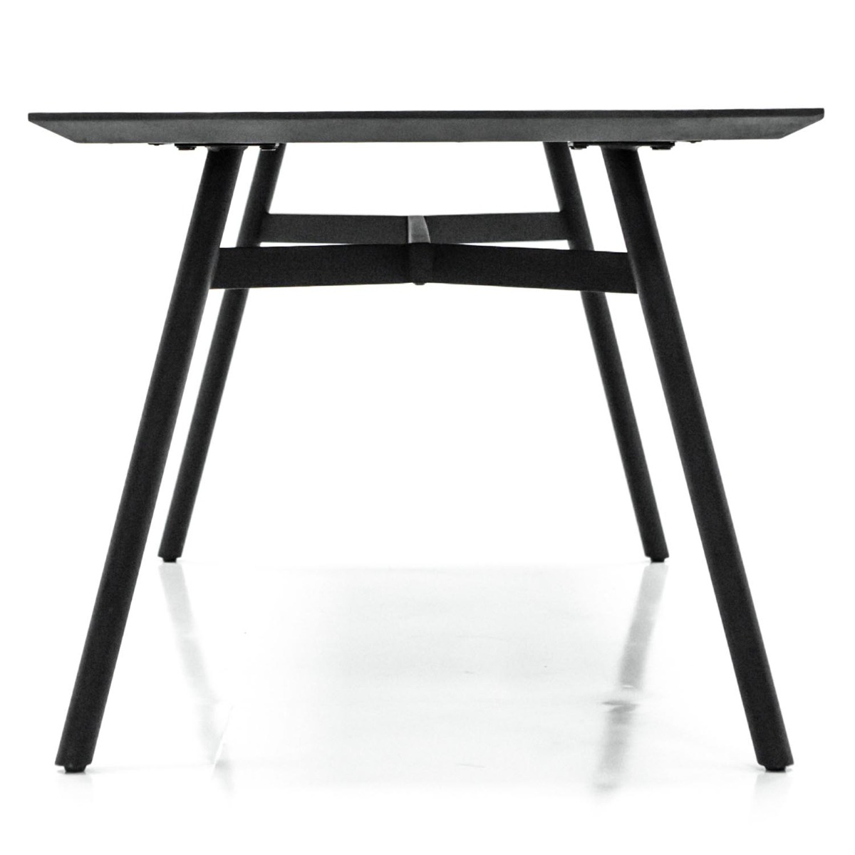 Bronks Black Acacia Fixed Dining Table  180cm by Libra Designs | Style Our Home
