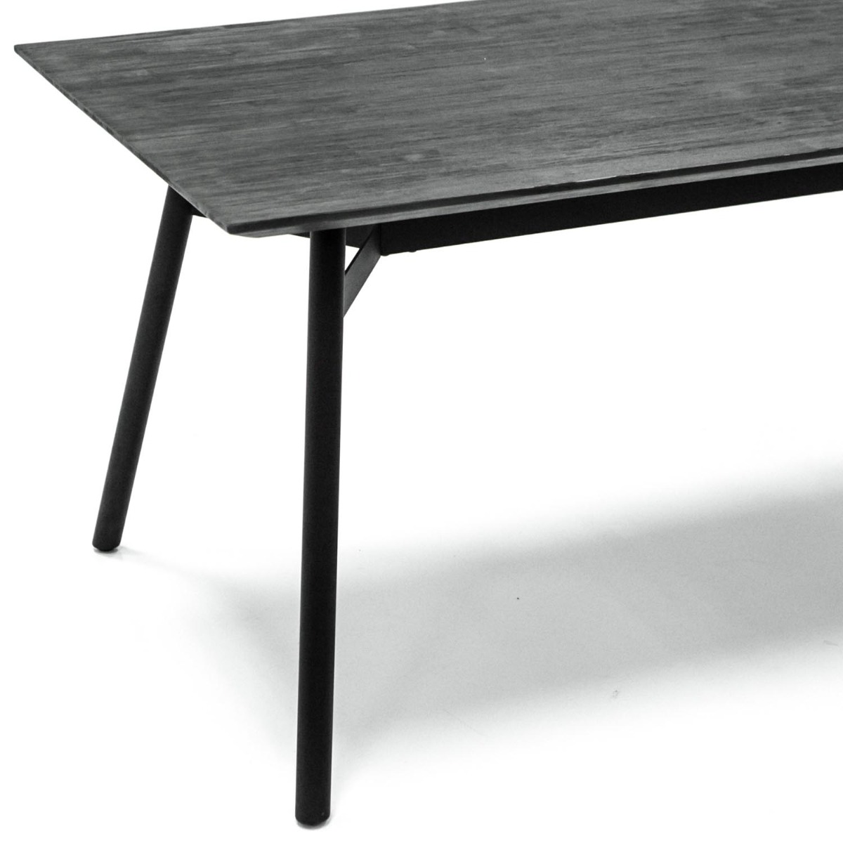 Bronks Black Acacia Fixed Dining Table  180cm by Libra Designs | Style Our Home
