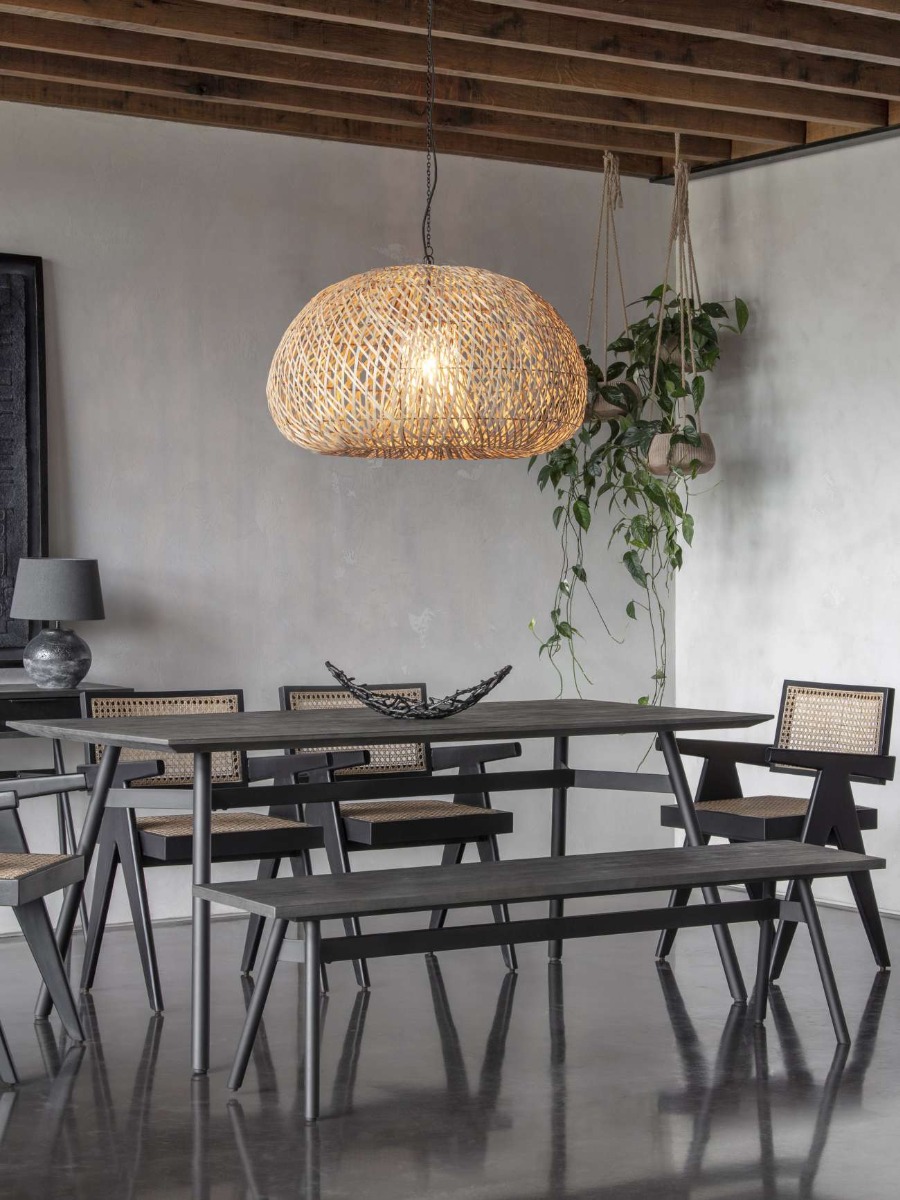 Bronks Black Acacia Fixed Dining Table  180cm by Libra Designs | Style Our Home
