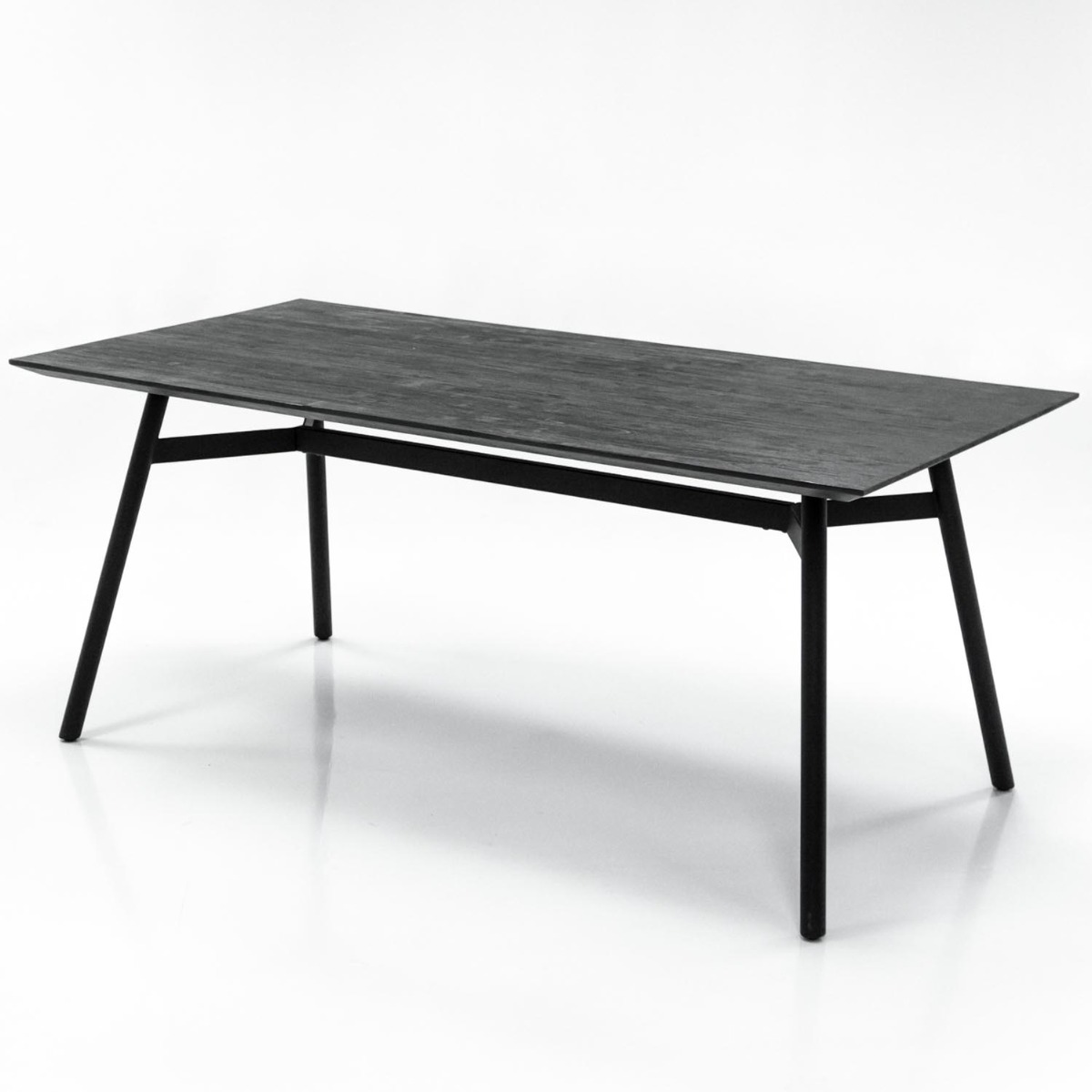 Bronks Black Acacia Fixed Dining Table  180cm by Libra Designs | Style Our Home
