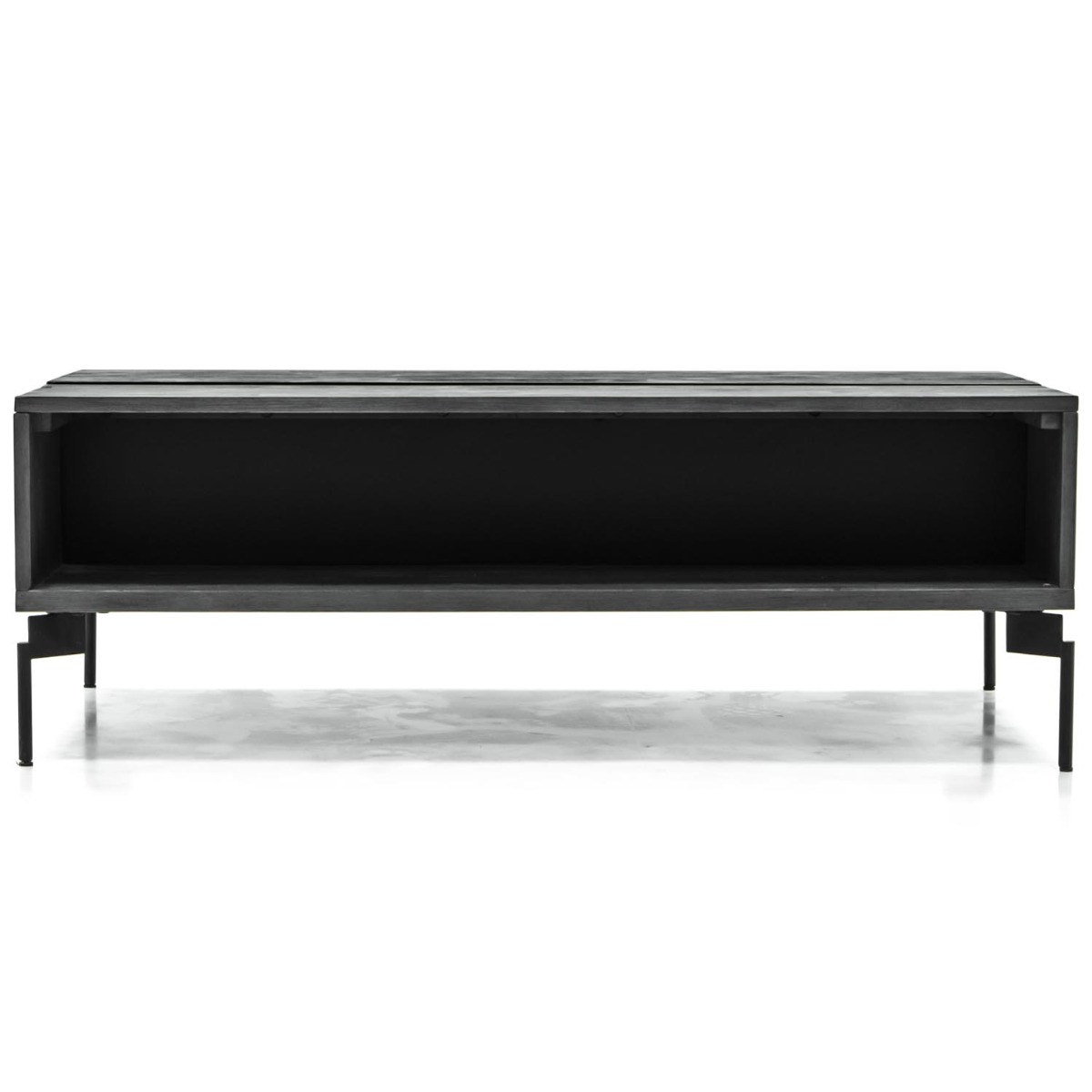 Bronks Black Acacia Coffee Table with Motion Top Mechanism by Libra Designs | Style Our Home
