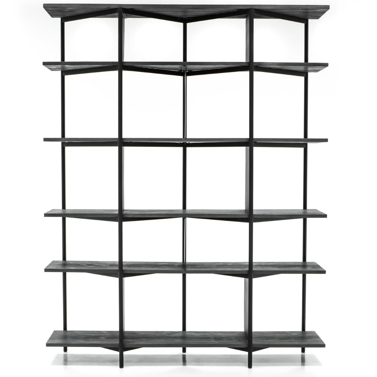 Bronks Black Acacia Bookcase Shelving Unit by Libra Designs | Style Our Home
