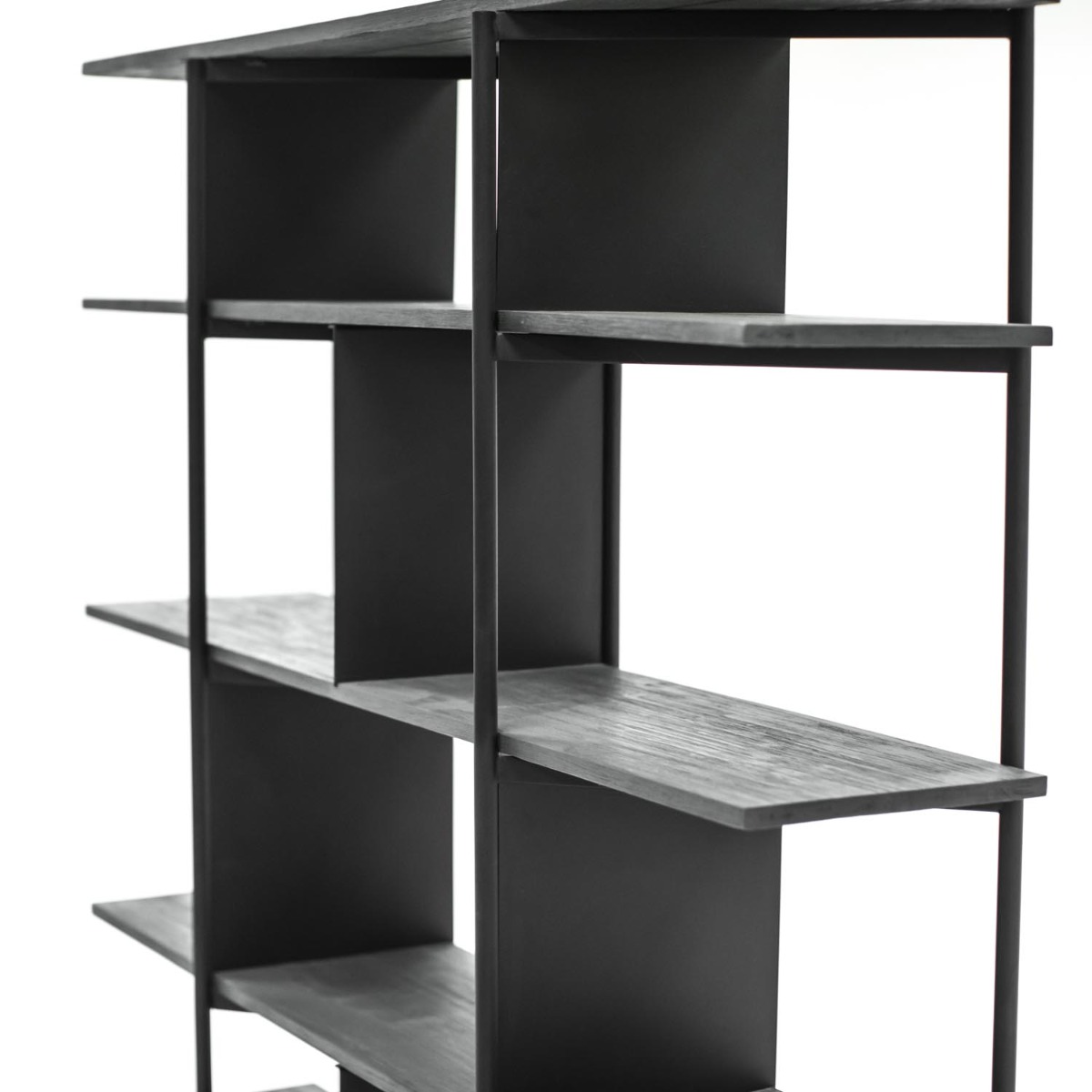 Bronks Black Acacia Bookcase Shelving Unit by Libra Designs | Style Our Home
