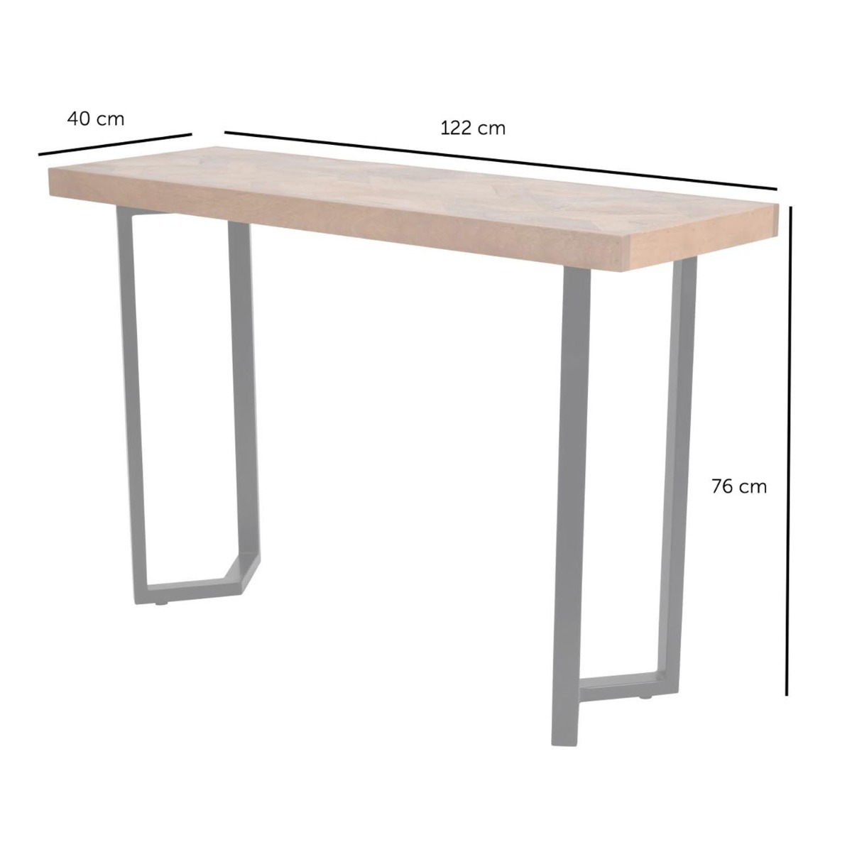 Marston Geometric II Wooden Hall Console Table Small by Libra Designs | Style Our Home
