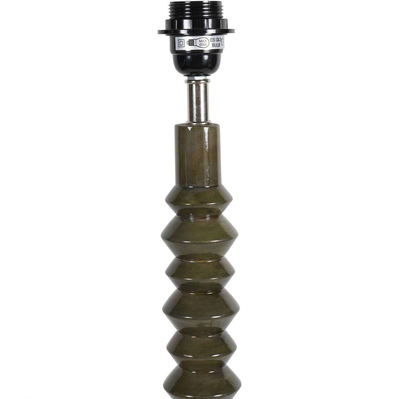 Lacquer Floor Lamp Base Olive With 16″ Shade by Ora Designs | Style Our Home