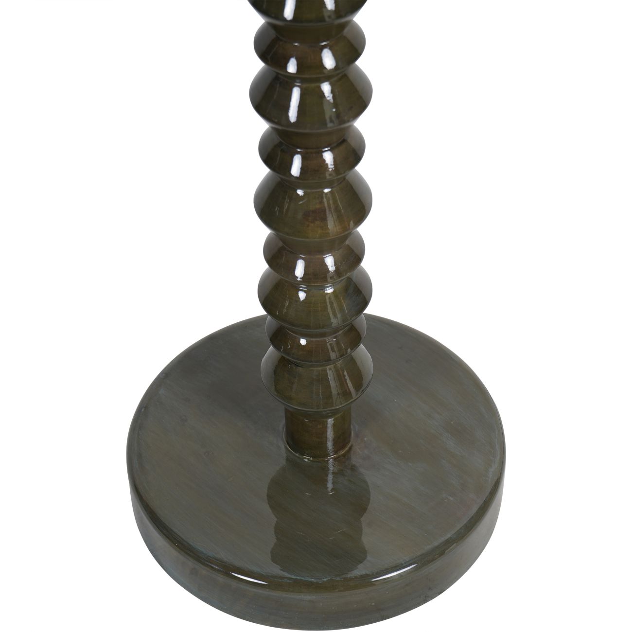 Lacquer Floor Lamp Base Olive With 16″ Shade by Ora Designs | Style Our Home