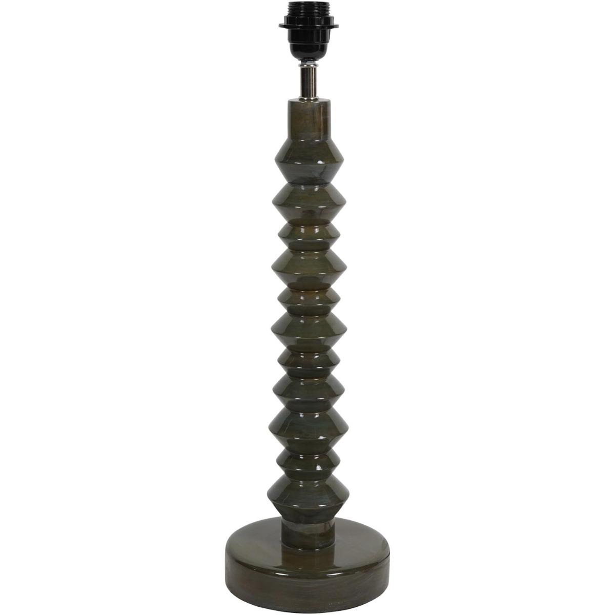 Lacquer Table Lamp Base Olive (Base Only) 16" Shade by Libra Designs | Style Our Home
