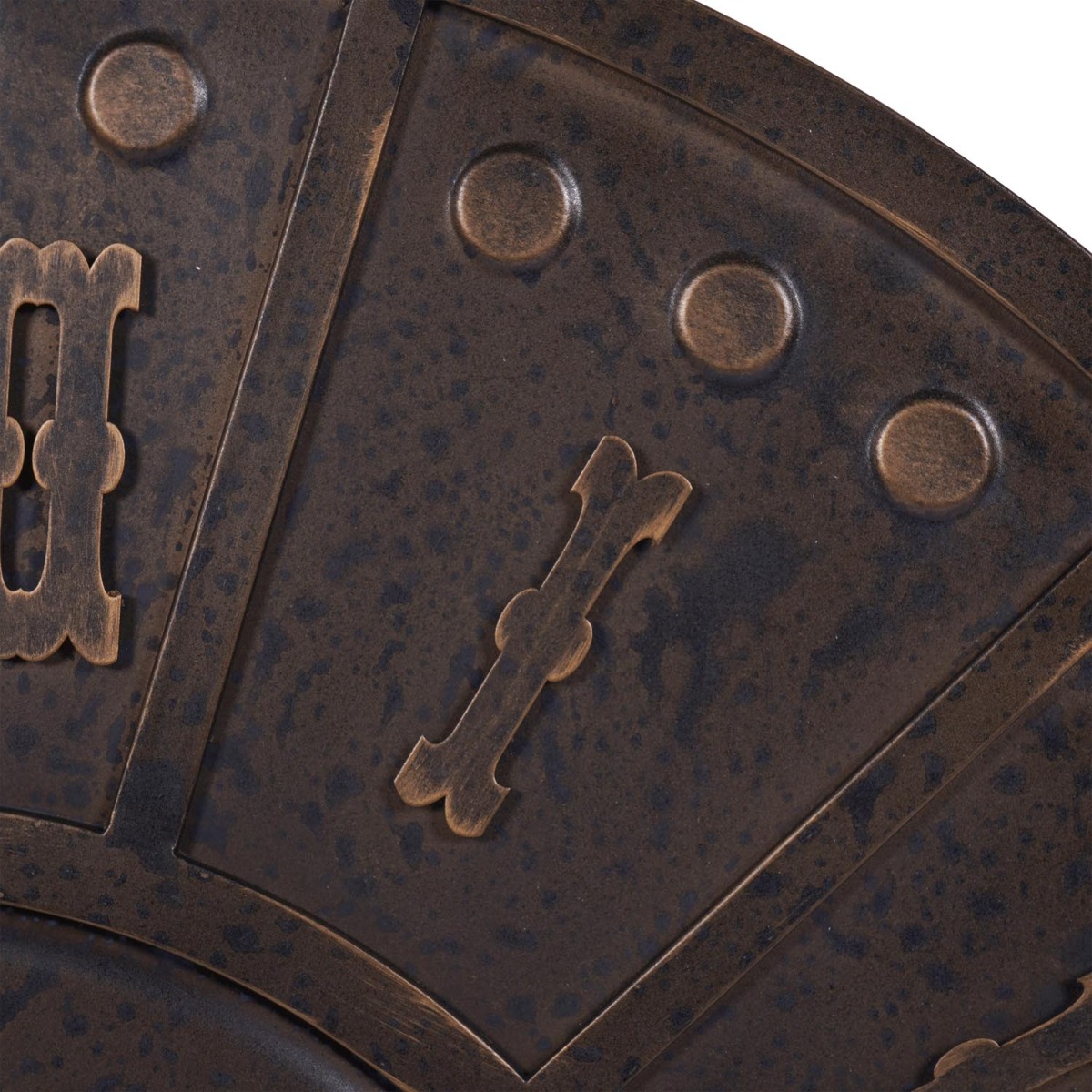 Dempsey Antique Black Metal Outdoor Wall Clock by Libra Designs | Style Our Home
