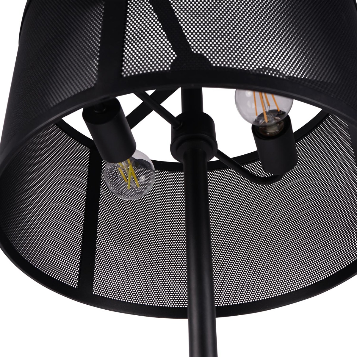 Storm Mesh Black Floor  Lamp with Shade by Libra Designs | Style Our Home
