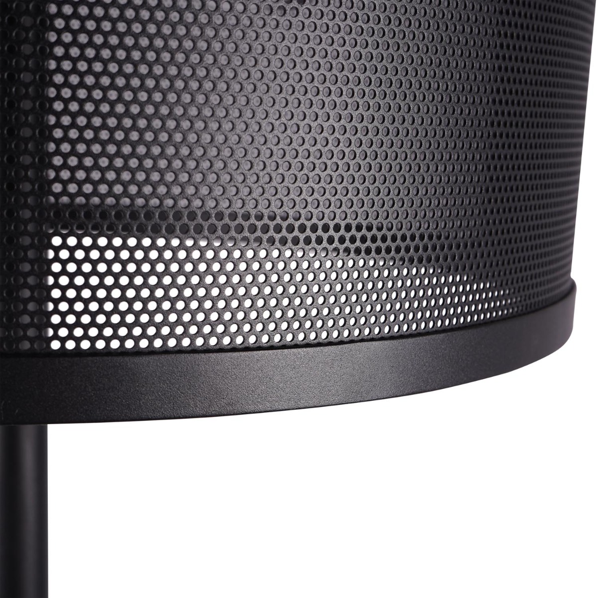 Storm Mesh Black Floor  Lamp with Shade by Libra Designs | Style Our Home
