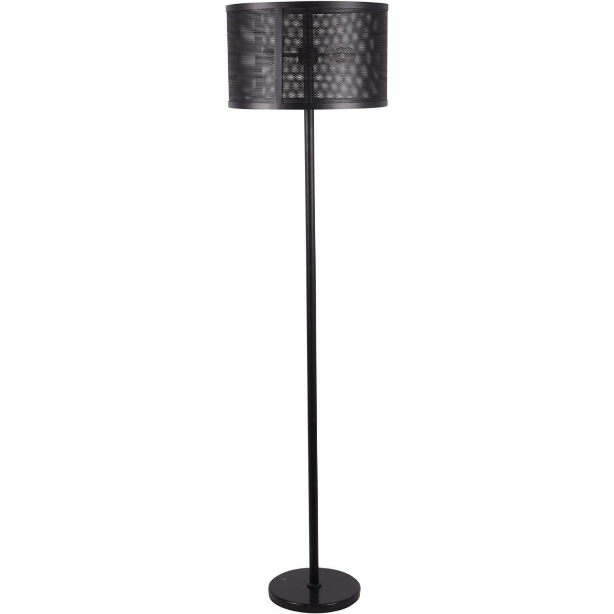 Storm Mesh Black Floor  Lamp with Shade by Libra Designs | Style Our Home

